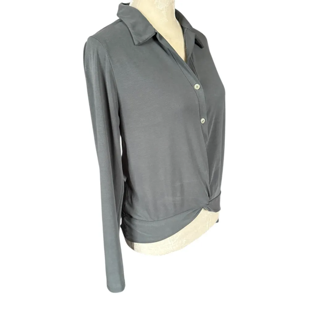 Green Envelope long sleeve collared soft button down green shirt size small - Image 2