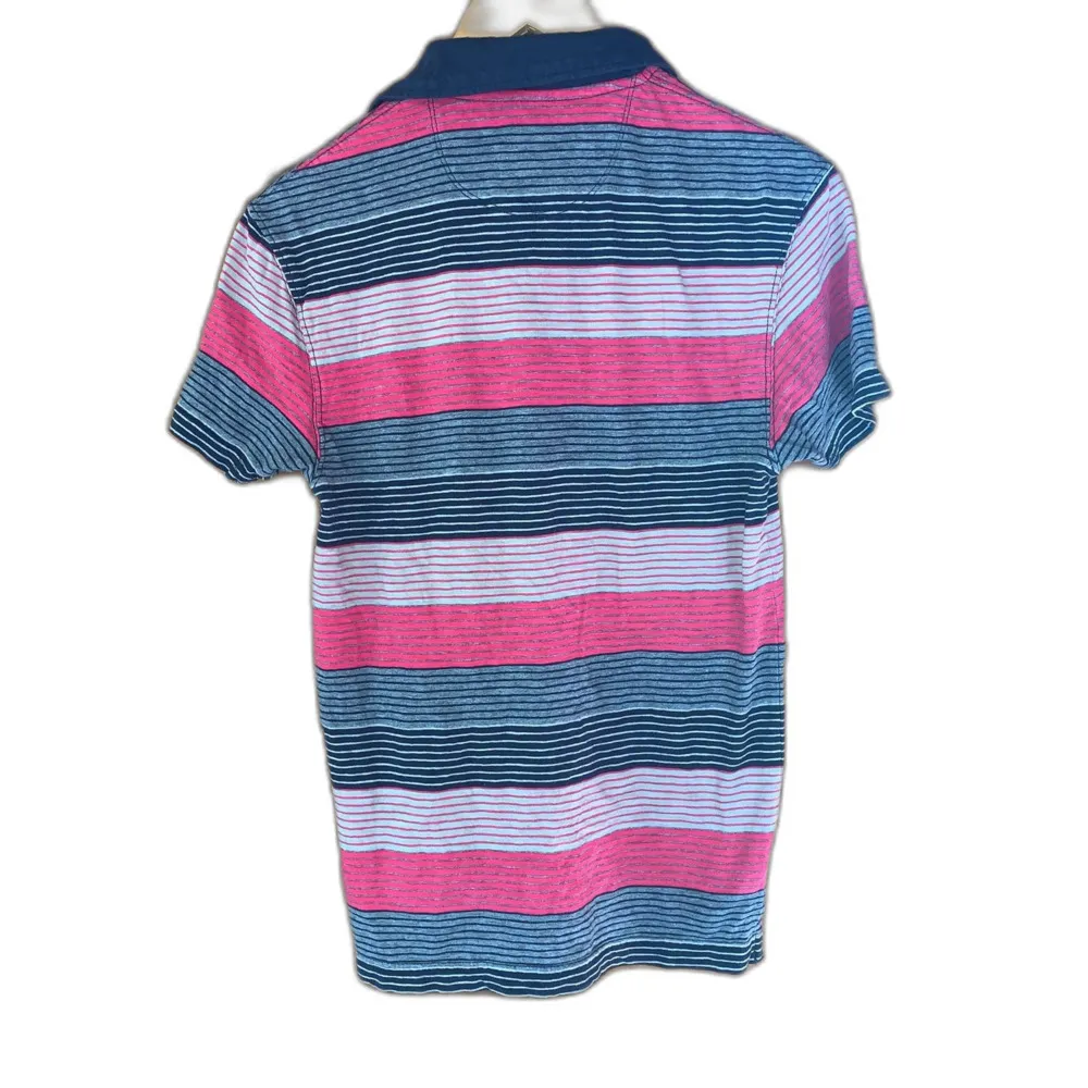 Levis Striped Slim Fit Polo Shirt Small - Image 5