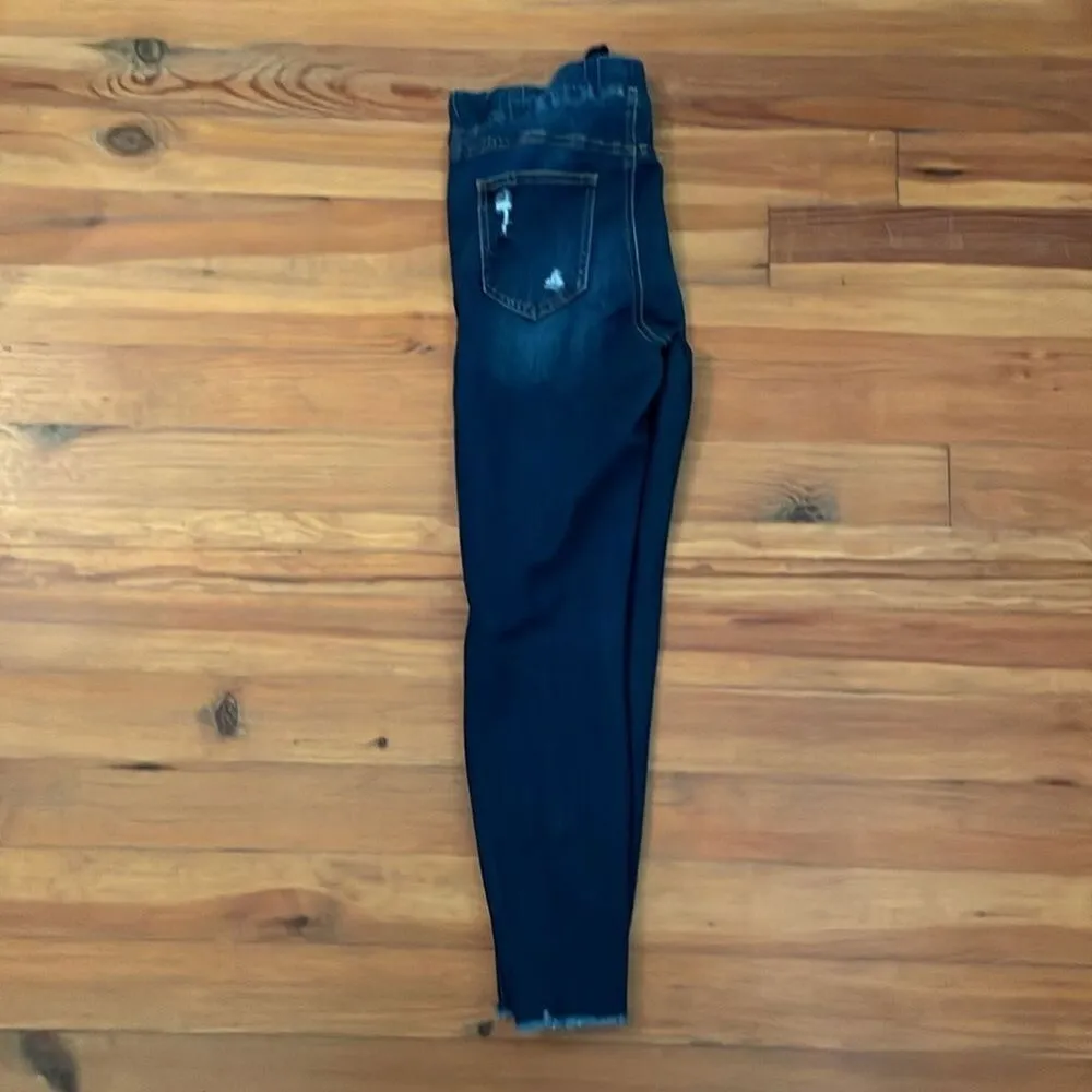 YMI Distressed Denim Jogger Blue Jeans Womens Size Small Pull-On - Image 3