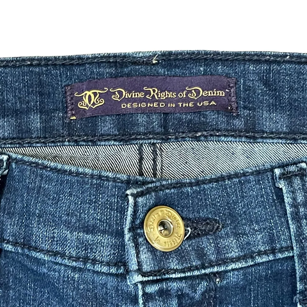 Divine Rights Of Denim Jeans Size 27 Skinny Womens Denim Stretch Zip Ankle 29X30 Blue - Image 4