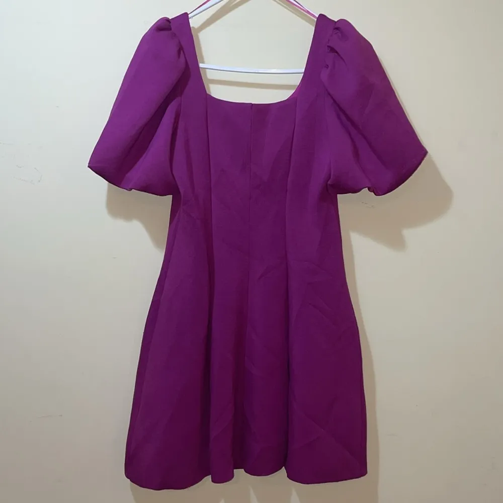Womens New English Factory Puff Sleeve Mini Dress - Image 8