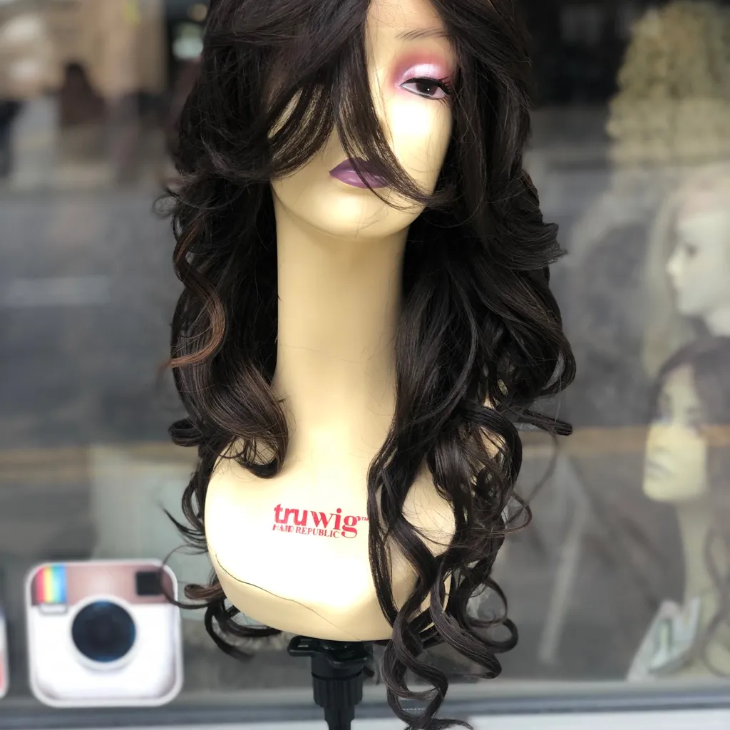 Long brown Highlights Wig 13X6 Freepart fullcap - Image 7