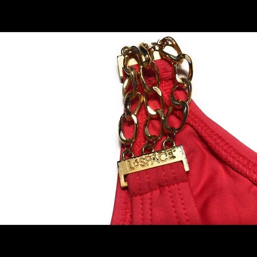 L Space Bikini Bottom With Gold Chain‎ Accents - Image 3
