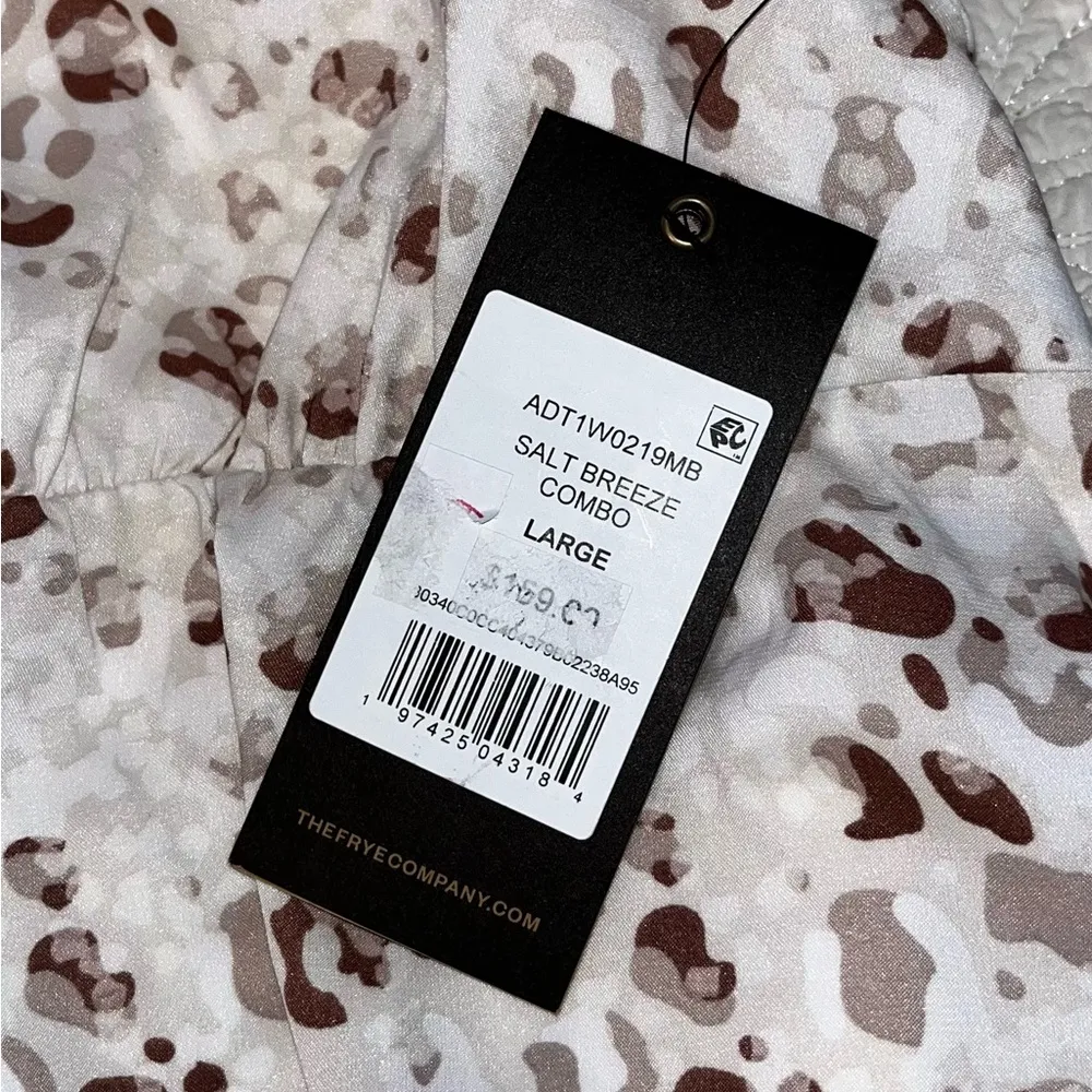 FRYE Floral Ruffle Dress Salt Breeze Combo Sz L NWT! - Image 7