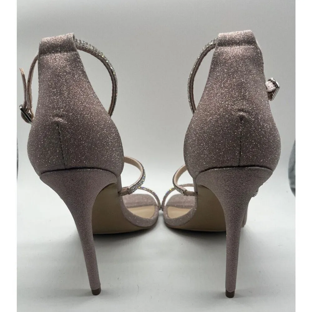 Steve Madden x David's Bridal Stiletto Heel Keyla Blush 3 Band Crystal‎ Size 8.5 - Image 5