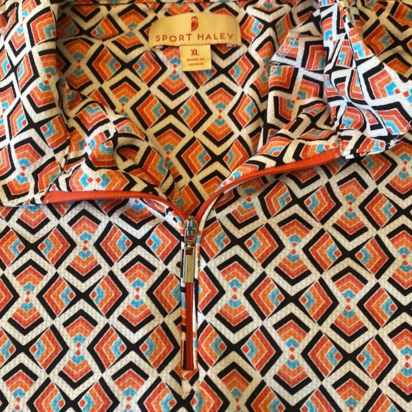 Sport Haley quarter zip tennis shirt geometric print size‎ XL - Image 4