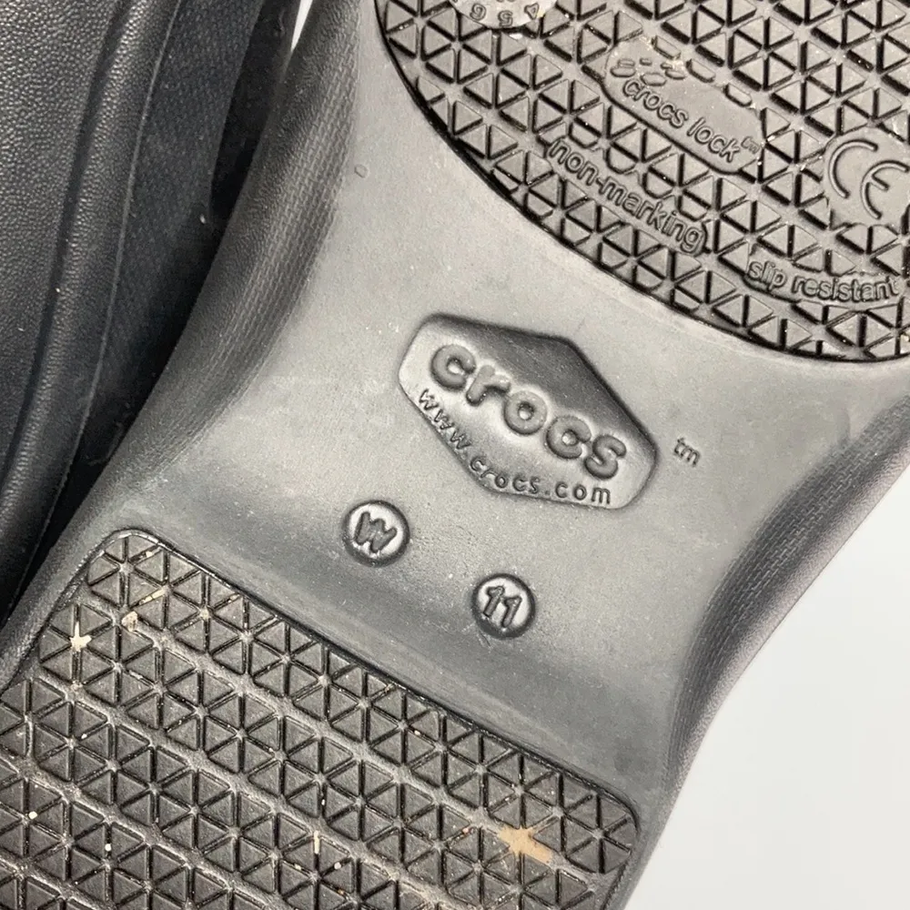 Crocs black Neria pro ll clogs slip‎ resistant size 11 - Image 7