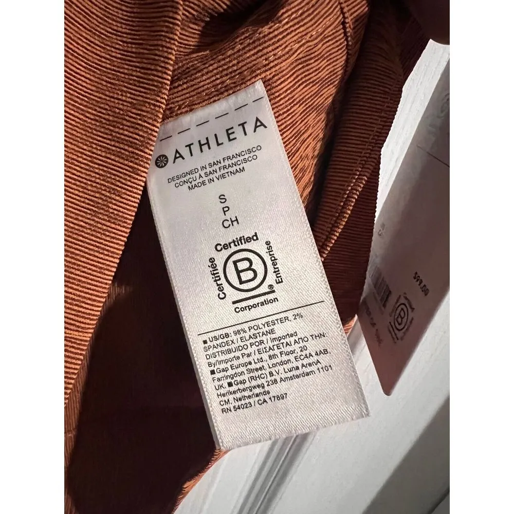 Athleta Echo Top Button Down Short Sleeve‎ Quick Dry Breathable Blouse Small NWT - Image 7