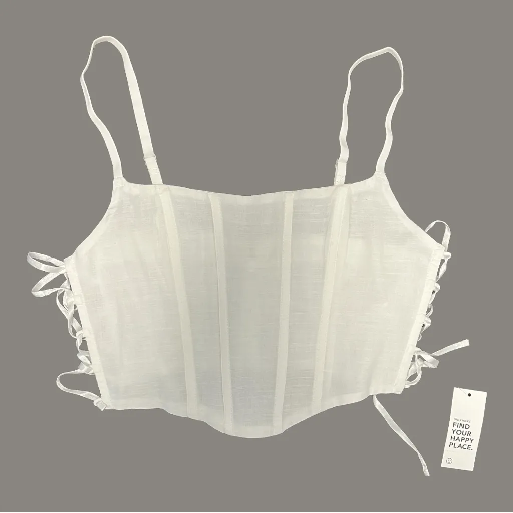 Gilly Hicks Cotton Side Lace up Corset Size Small NWT - Image 5