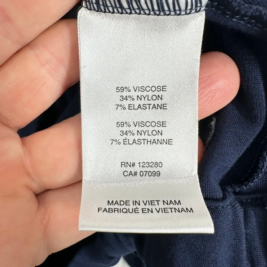 Travis Mathew Women's Spa Day Long Sleeve Collared Shirt Navy Blue Size Large - Image 6