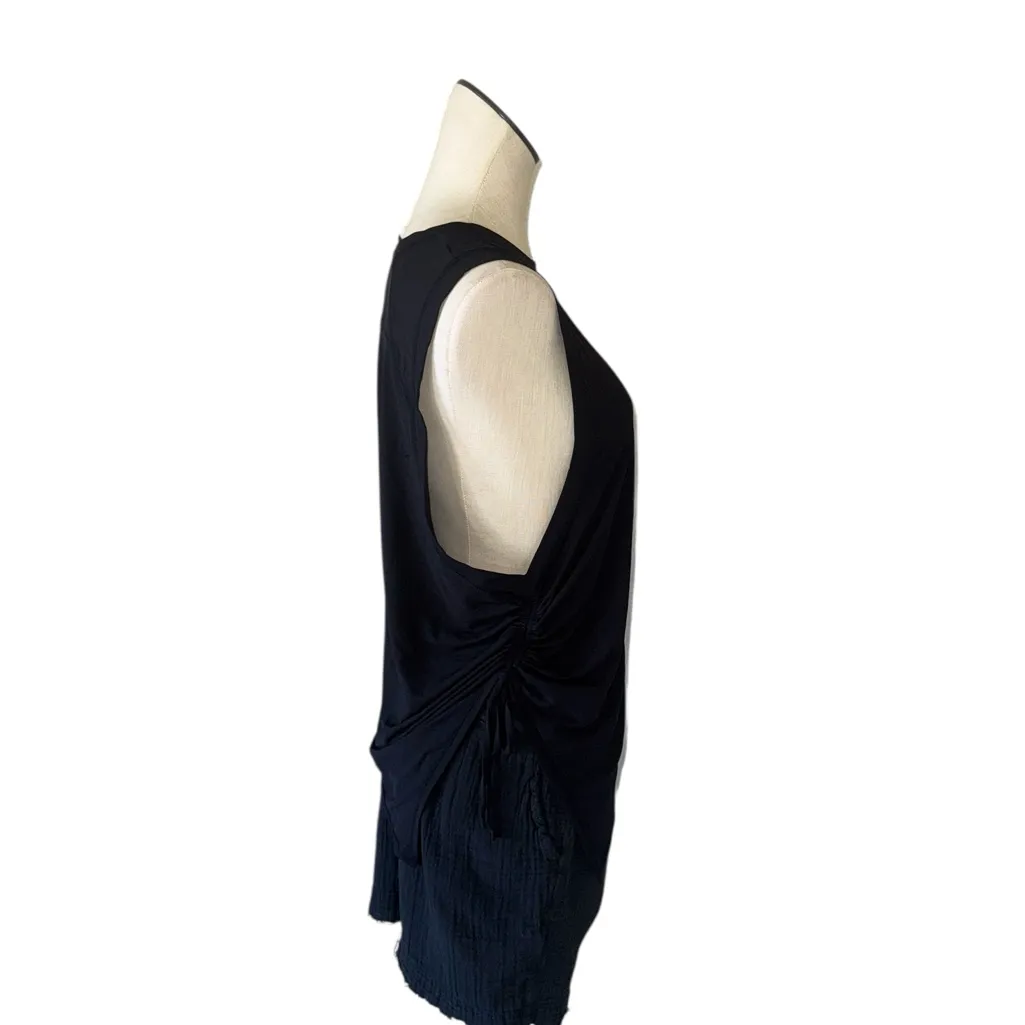 NWOT Free People Movement Black Tank Top Side Ruched Detail Medium Relax Fit - Image 5