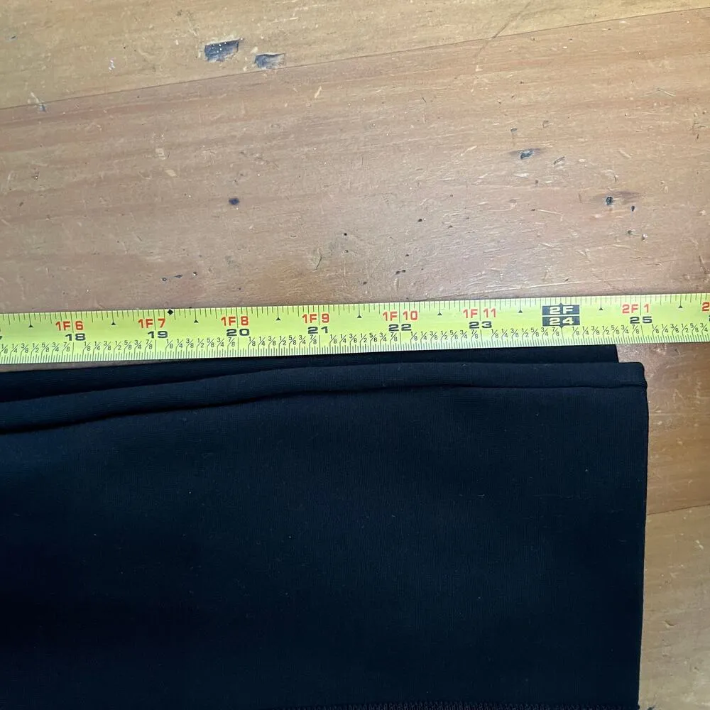 G. Label by Goop Women's Black Viscose Ribbon Trim Pull On Cropped Pants Size 4 - Image 10