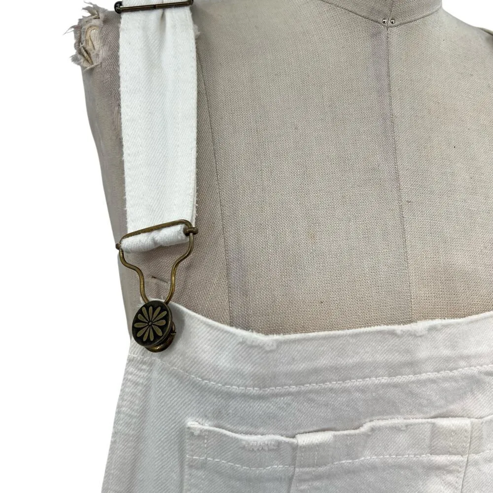 Show Me Your Mumu Georgia Overalls Dress White Denim Size Large - Image 5