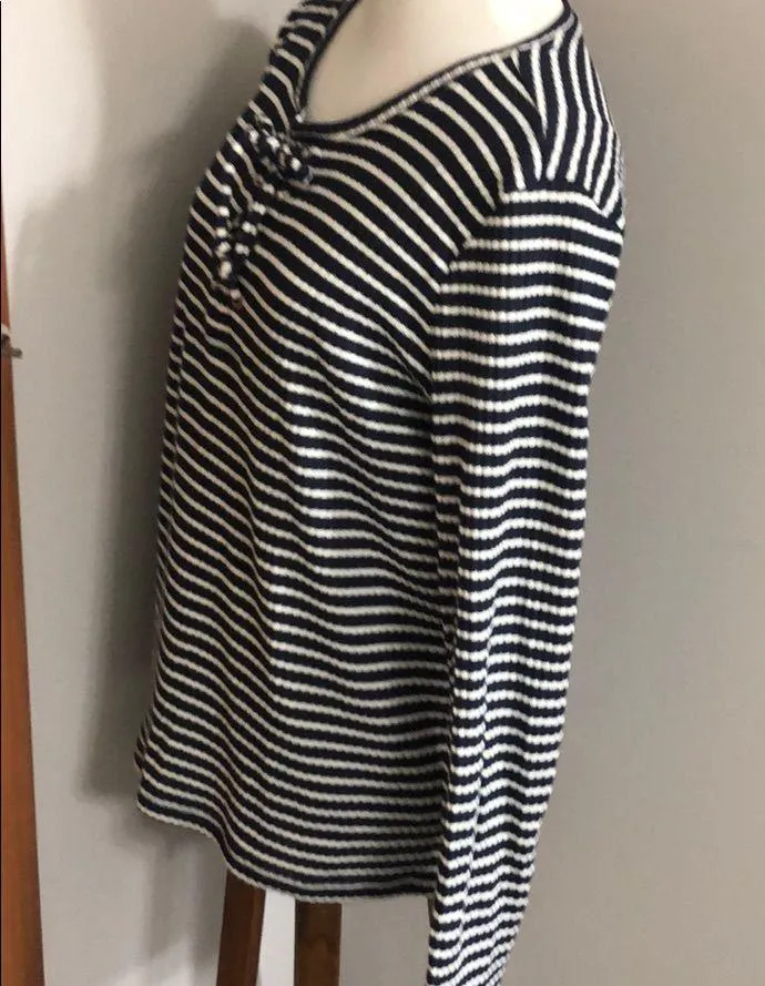 New Michael Kors ribbed knit top navy blue - Image 6