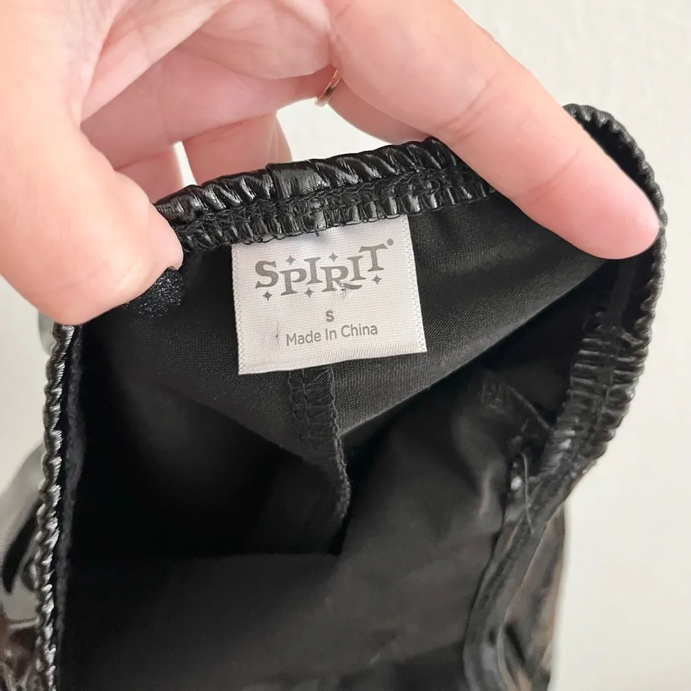 Sprit Halloween Leg Avenue Pat U Down Naughty Cop Black Vinyl Dress Costume S - Image 13