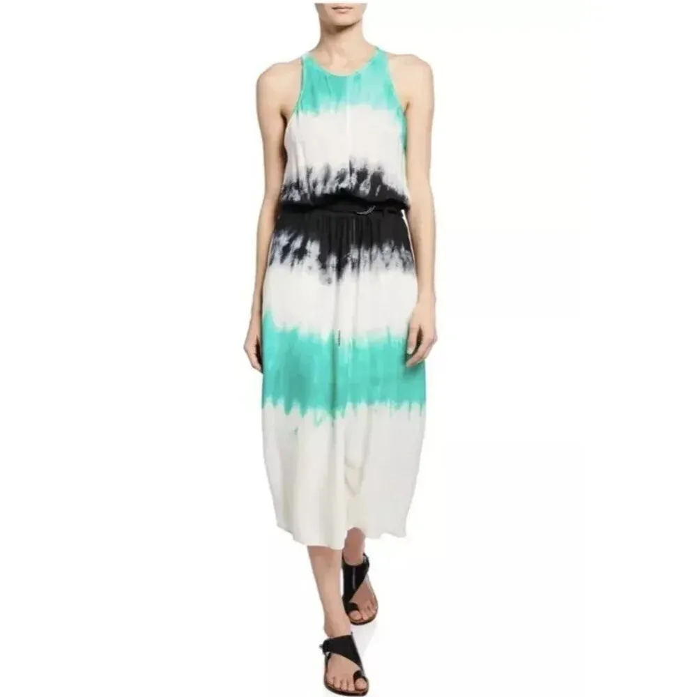 A.L.C. Tallulah Dress in Multicolor 8 Womens Tie Dye Satin Midi - Image 15
