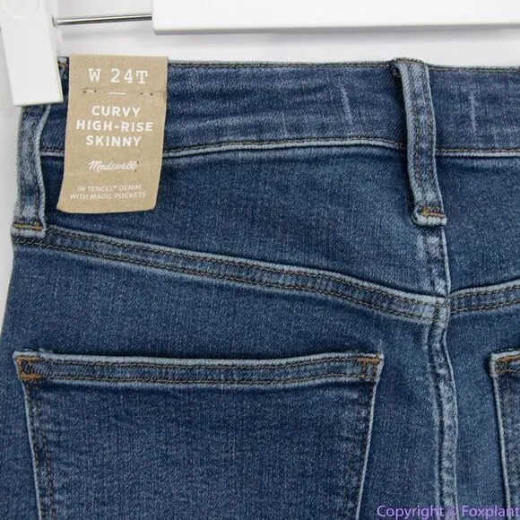 NEW Madewell Tall Curvy High-Rise Skinny Jeans‎ in Wendover Wash: TENCEL, 24T - Image 12