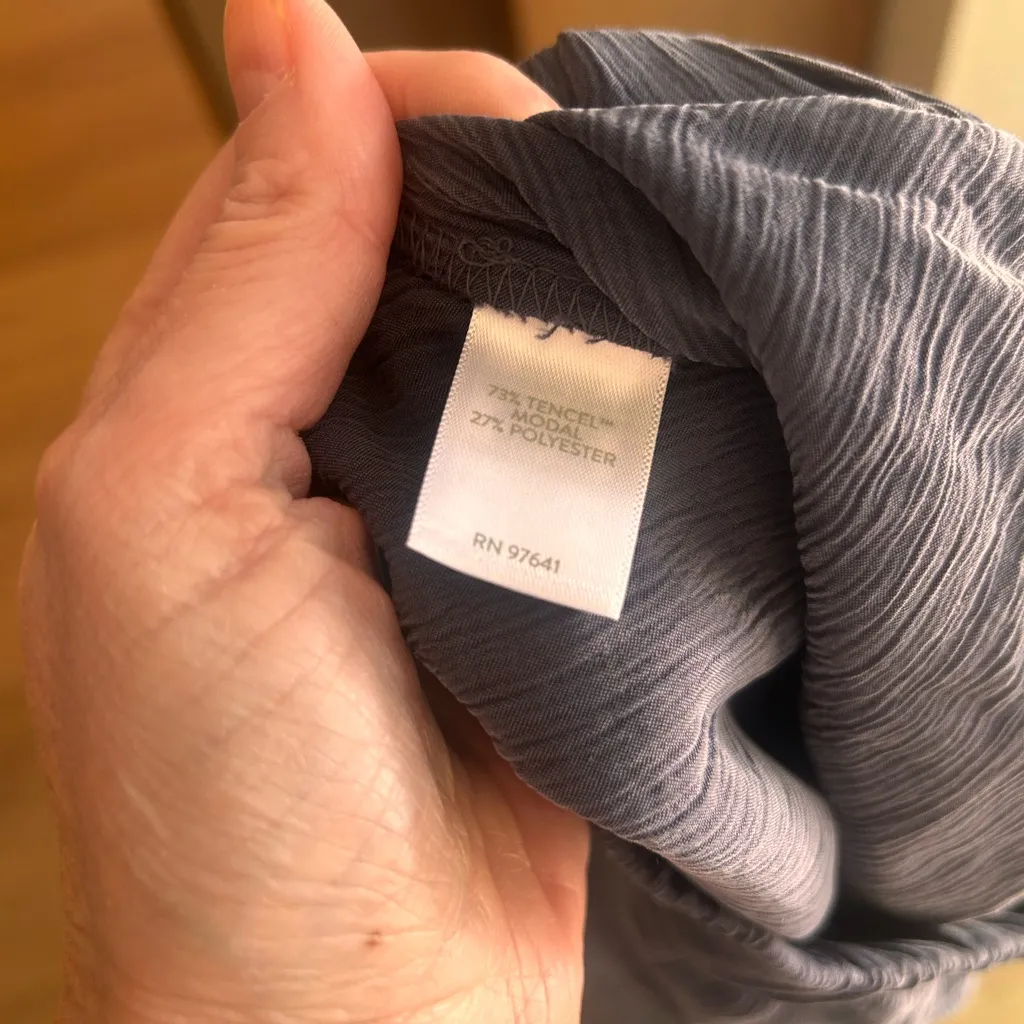 Pure J. Jill Tencel Lyocell Wide Leg Cropped Pants Indigo 2X Blue - Image 8