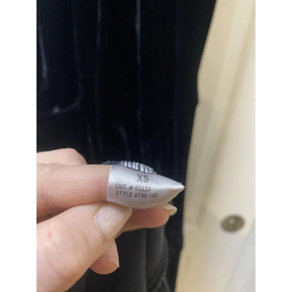 CP Shades Dress Womens XS Blue Velvet Maxi Tank Pockets Made USA - Image 5