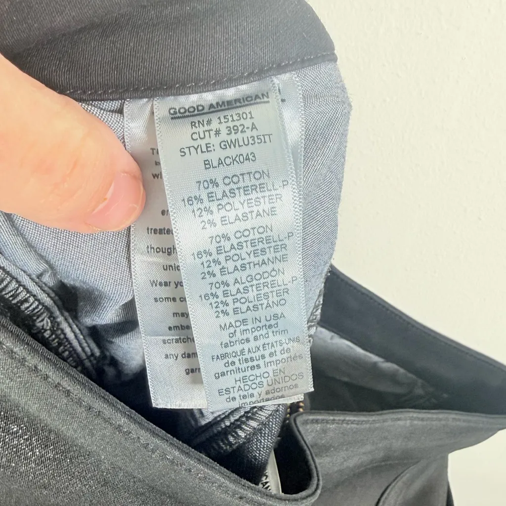 Good American Lace-Up Faux Leather Skinny Pants - Image 8