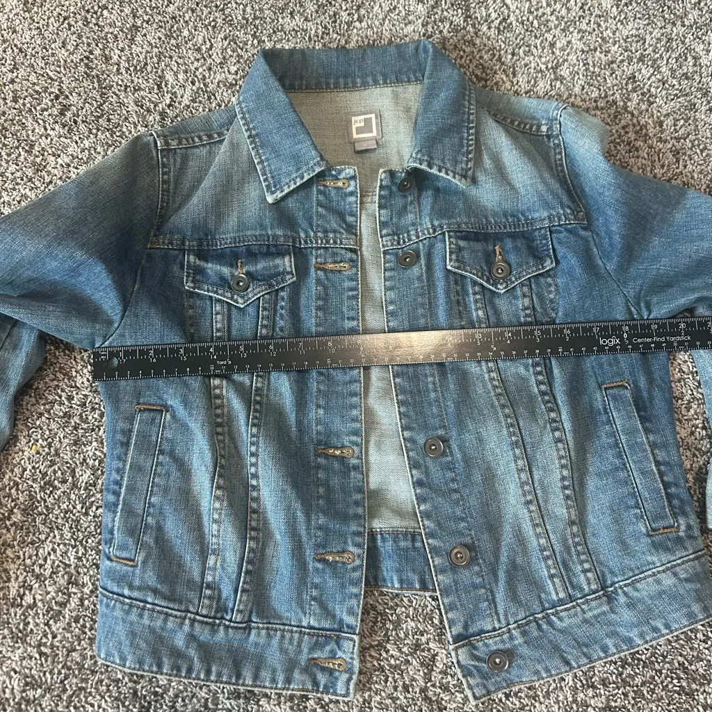 JCP Medium Wash Denim Jean Jacket – Size Medium Blue - Image 7