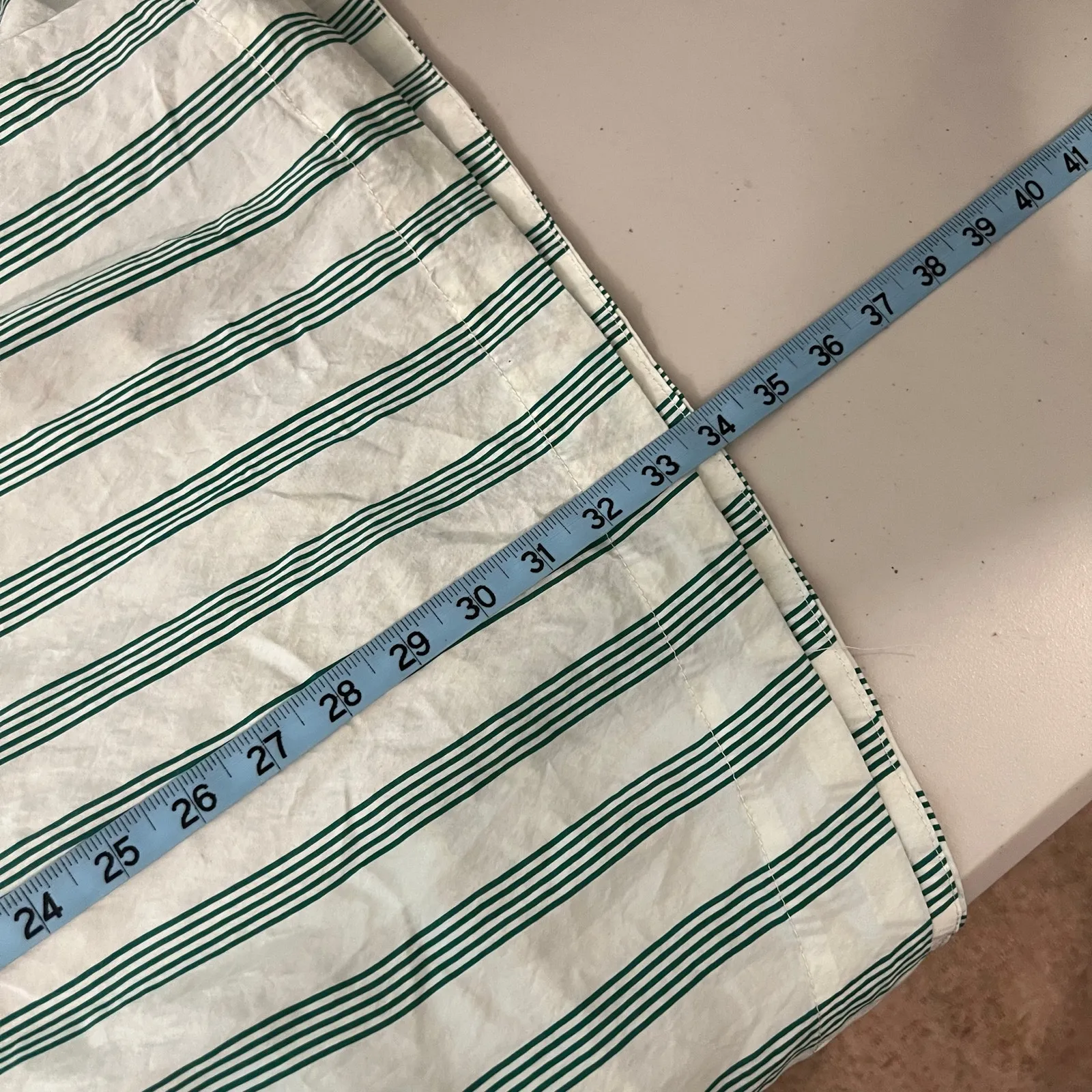 Future Collective Green Vertical Striped Retro A Line Elastic Waist Size XL - Image 9