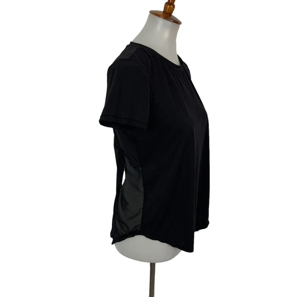 Zyia Medium Black Activewear Top Short Sleeve Gym Fitness‎ Athleisure - Image 2