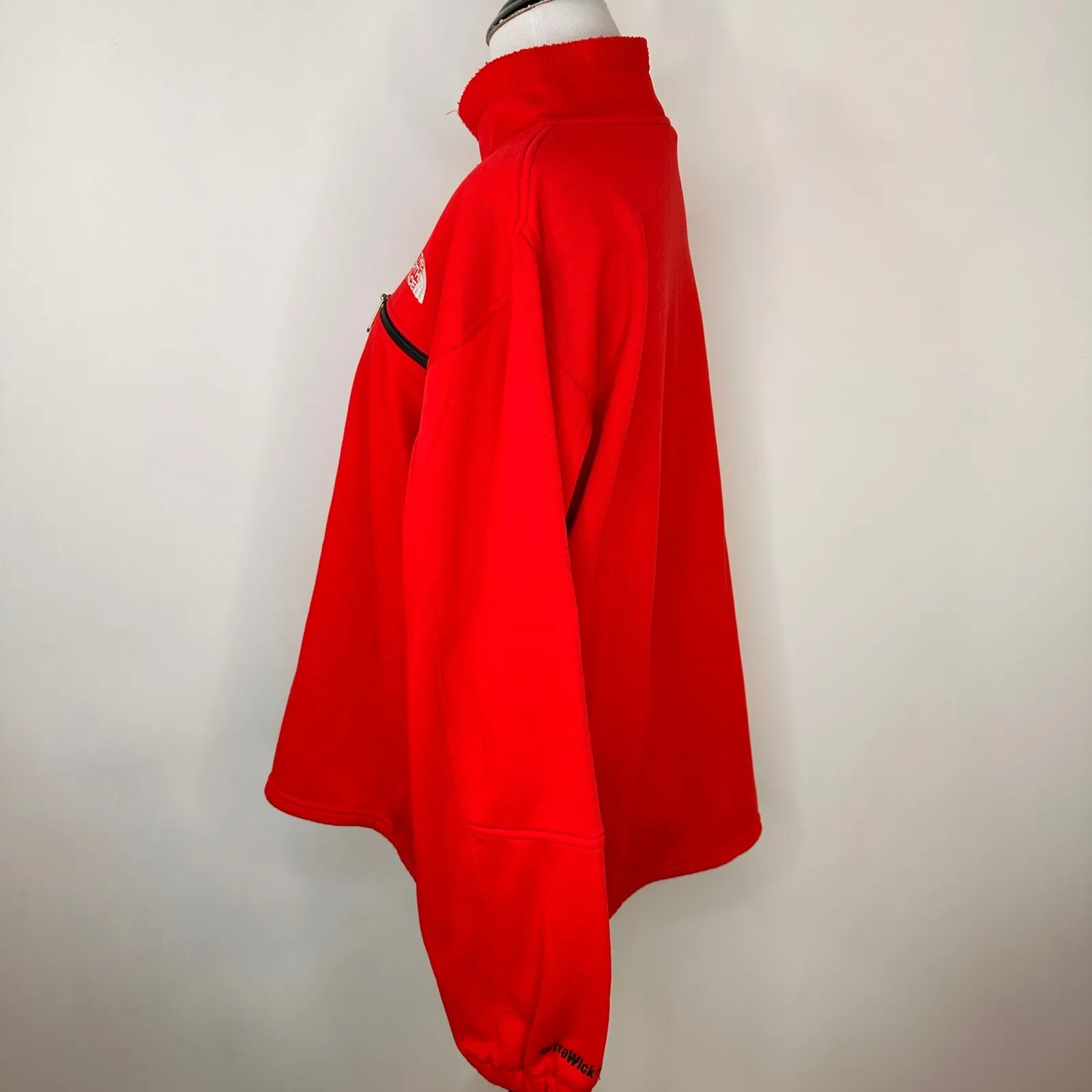 The North Face Women's Red Ultrawick Half Zip Fleece Pullover Size XL - Image 4