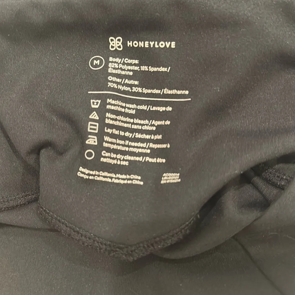 Honeylove Shapewear Innerpower Black Leggings Pockets High Rise Sz M Black Size M - Image 11