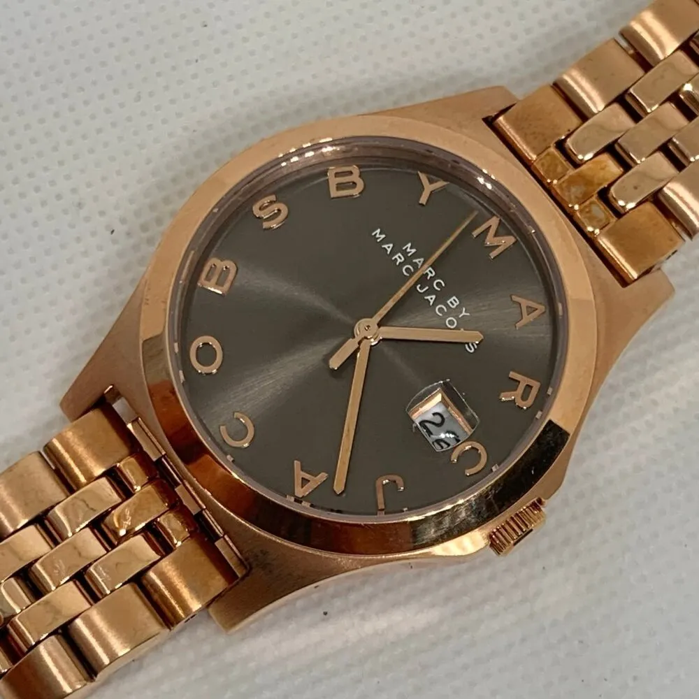 Marc Jacobs MBM3350 The Slim Brown Dial Rose Gold tone Women's watch running - Image 2