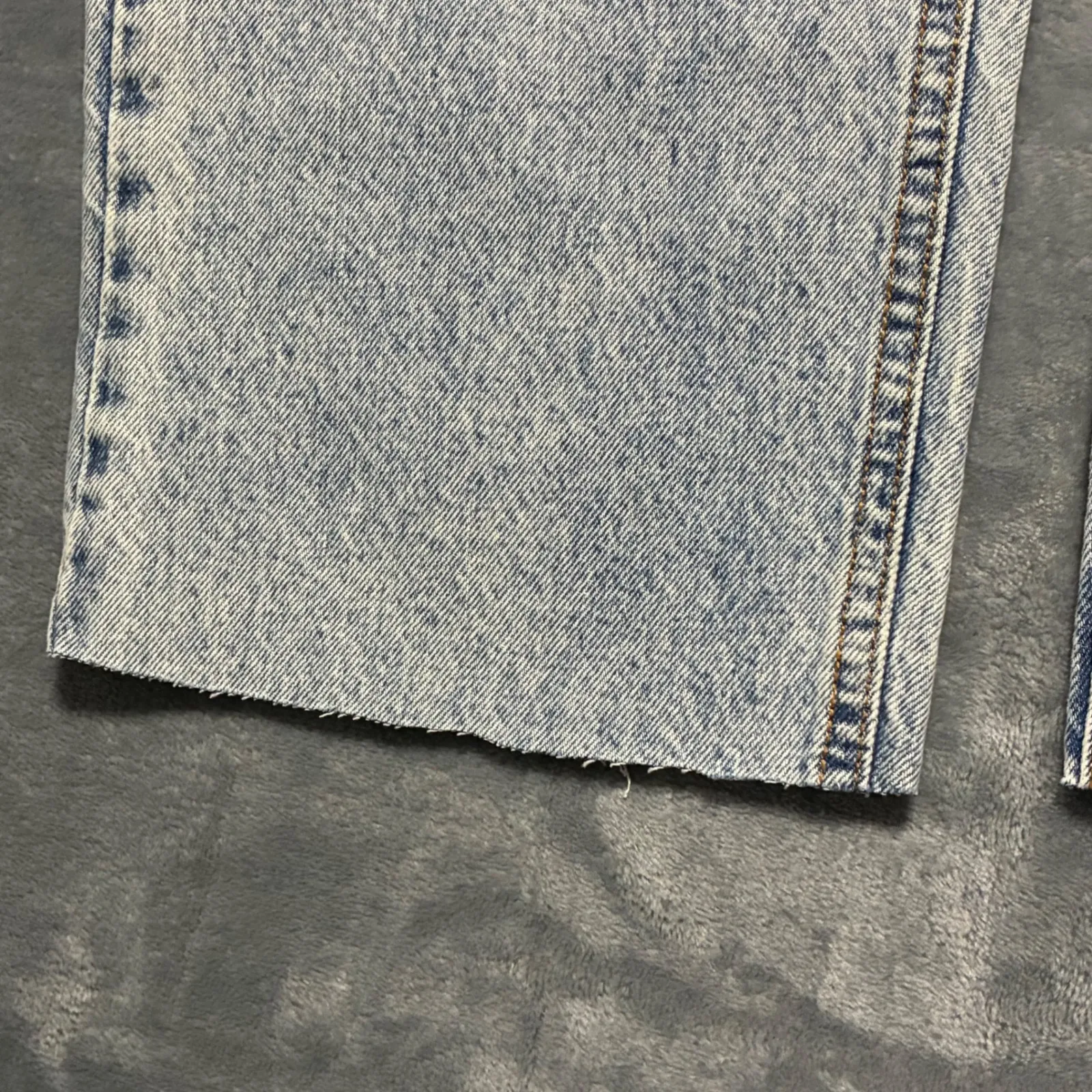 Revice Denim Light Wash Distressed High Waisted Straight Leg Jeans Womens 28 - Image 4