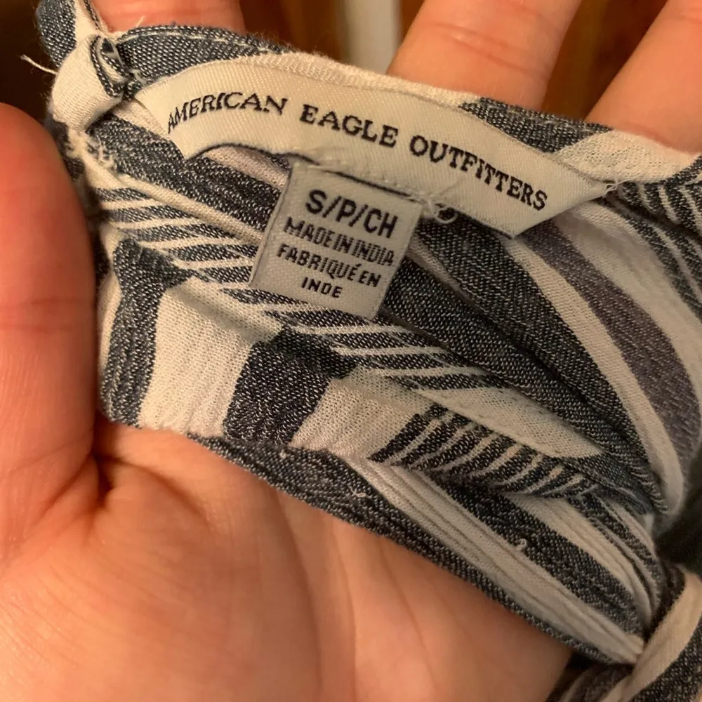 American Eagle Outfitters Striped romper - Blue and White - Image 3