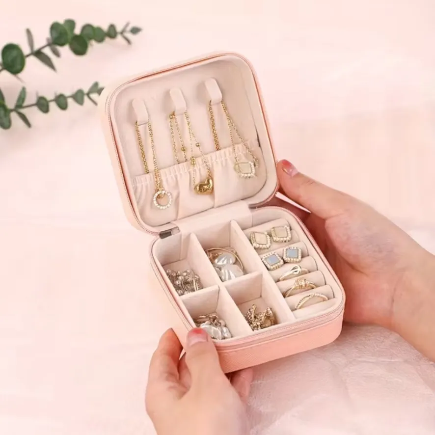 Chic Pink Jewelry Storage Case - Image 2