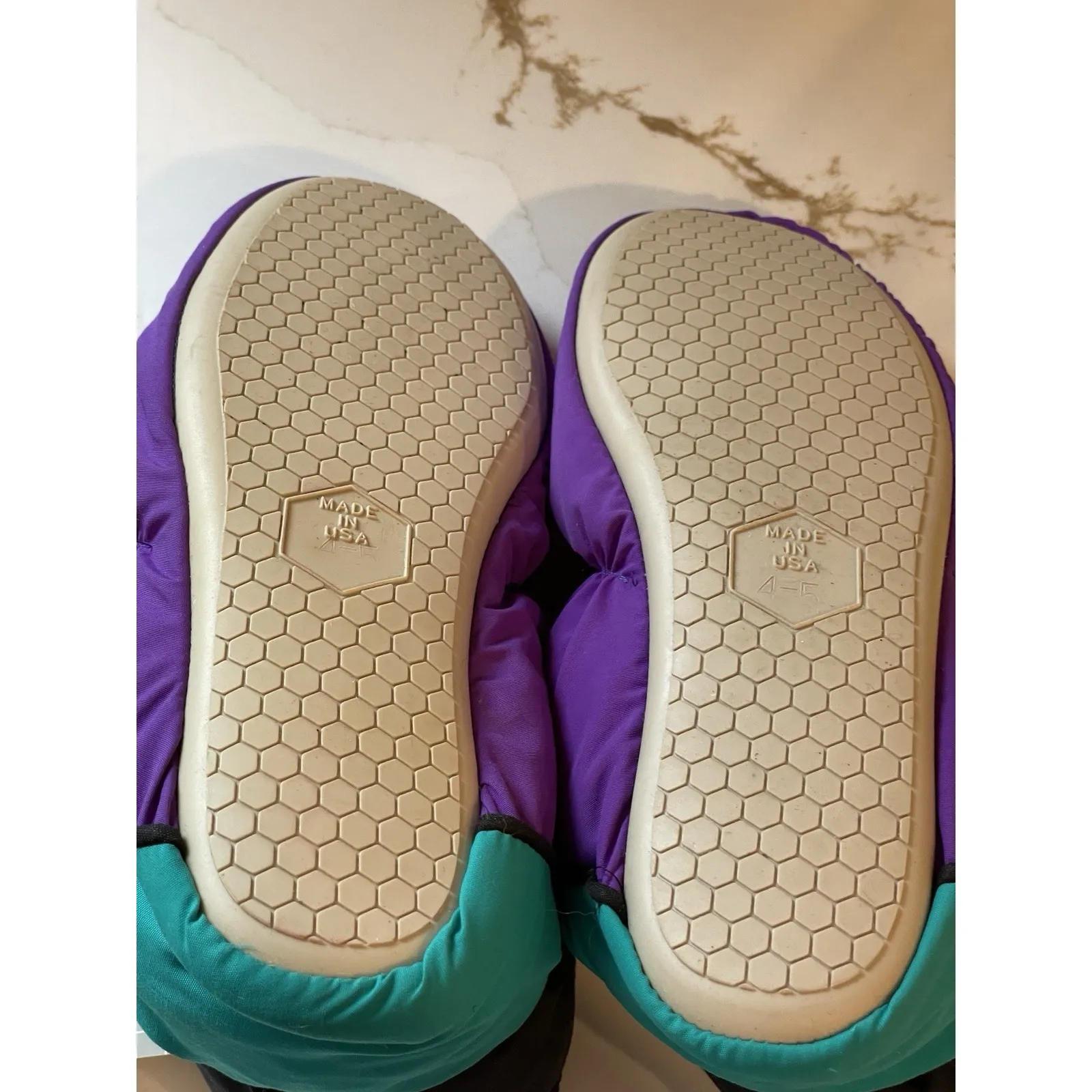 Vtg Warm Up Booties‎ Slipper Size 4 - Image 11