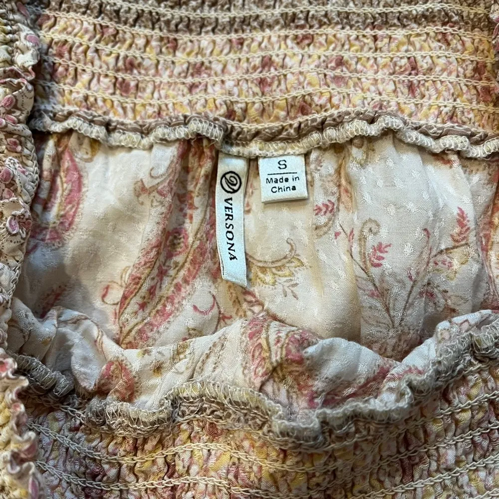 Versona Boho Paisley Print Fit and Flare Tiered Hem dress. - Image 12