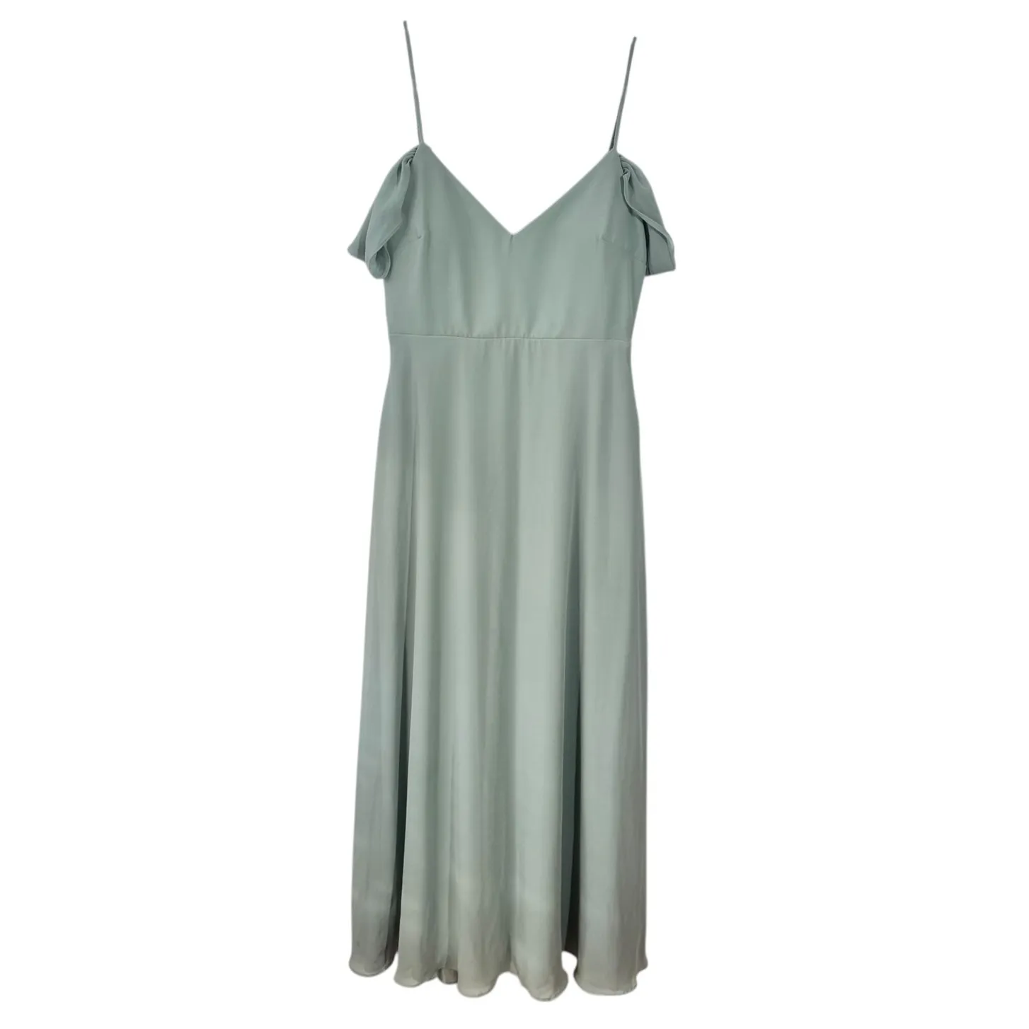 Birdy Grey DEVIN CONVERTIBLE DRESS Women M CHIFFON SAGE BRIDEMAID WEDDING - Image 3