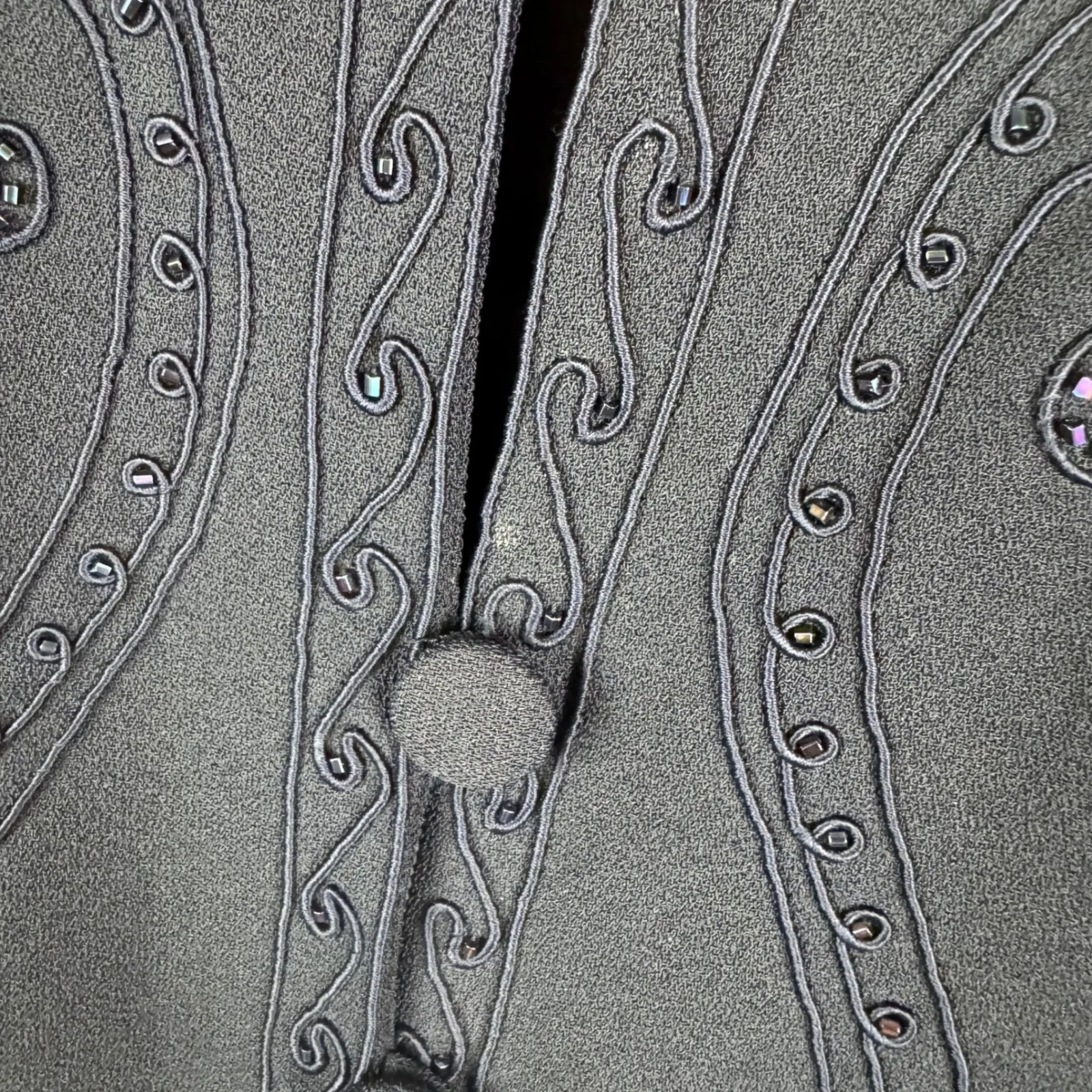 Adrianna Papell Embellished Beaded Button Front Jacket Size 16 Evening Formal - Image 5