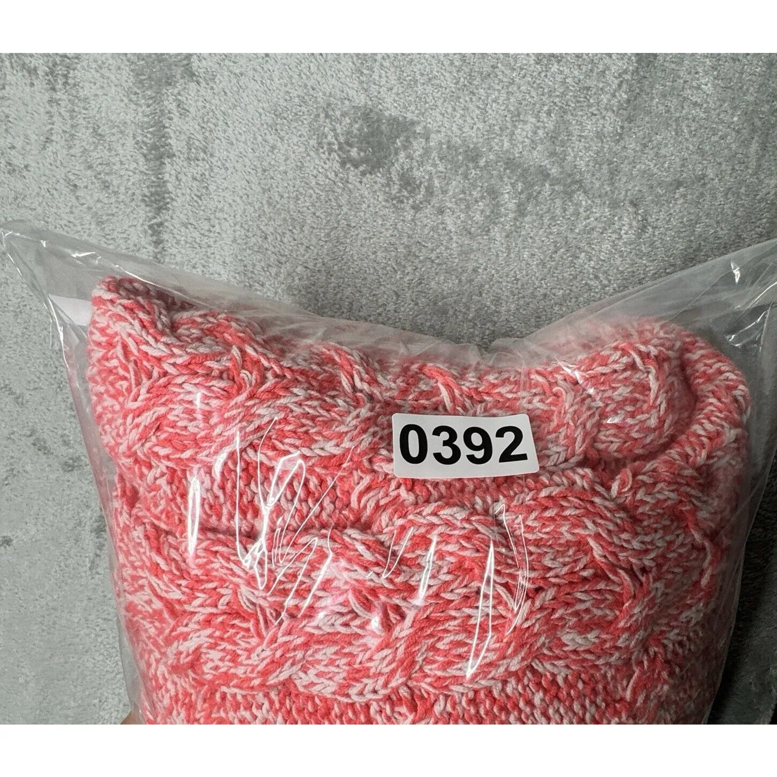 Express‎ Sweater Womens Medium Pink White Marled Chunky Oversized Preppy Comfy - Image 8