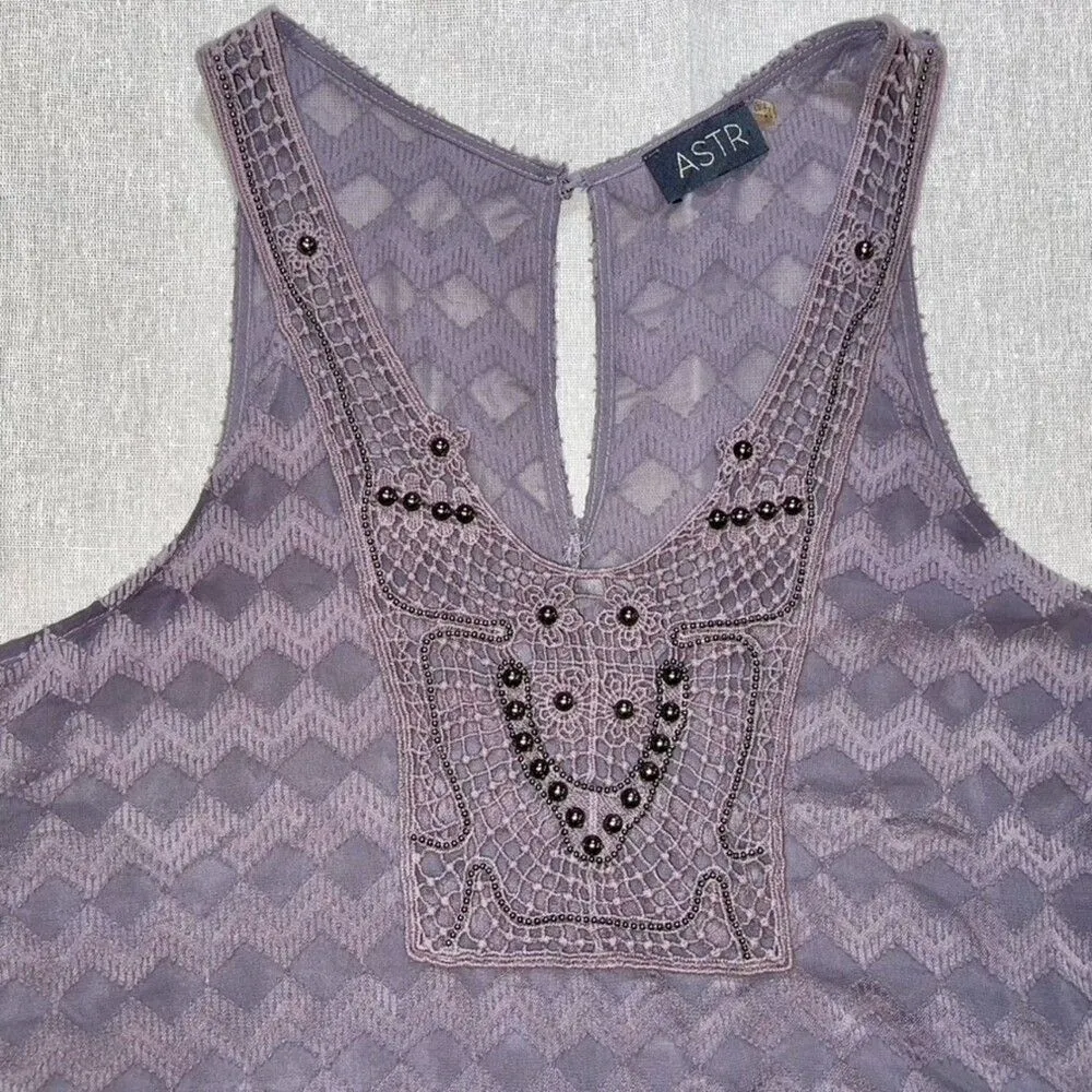 ASTR the Label | Embellished Crochet Tank Top | Medium - Image 3