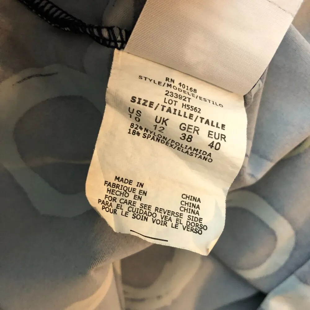 Caribbean Joe Tankini Top Molded Cups Geometric Circles Navy Blue 10 - Image 4