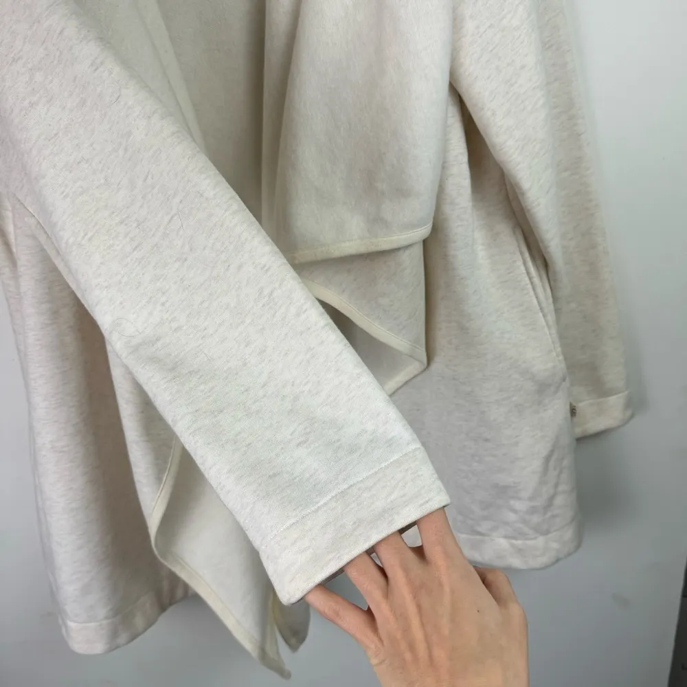 UGG Janni Fleece Cardigan Sz XL Oatmeal Open Front - Image 13