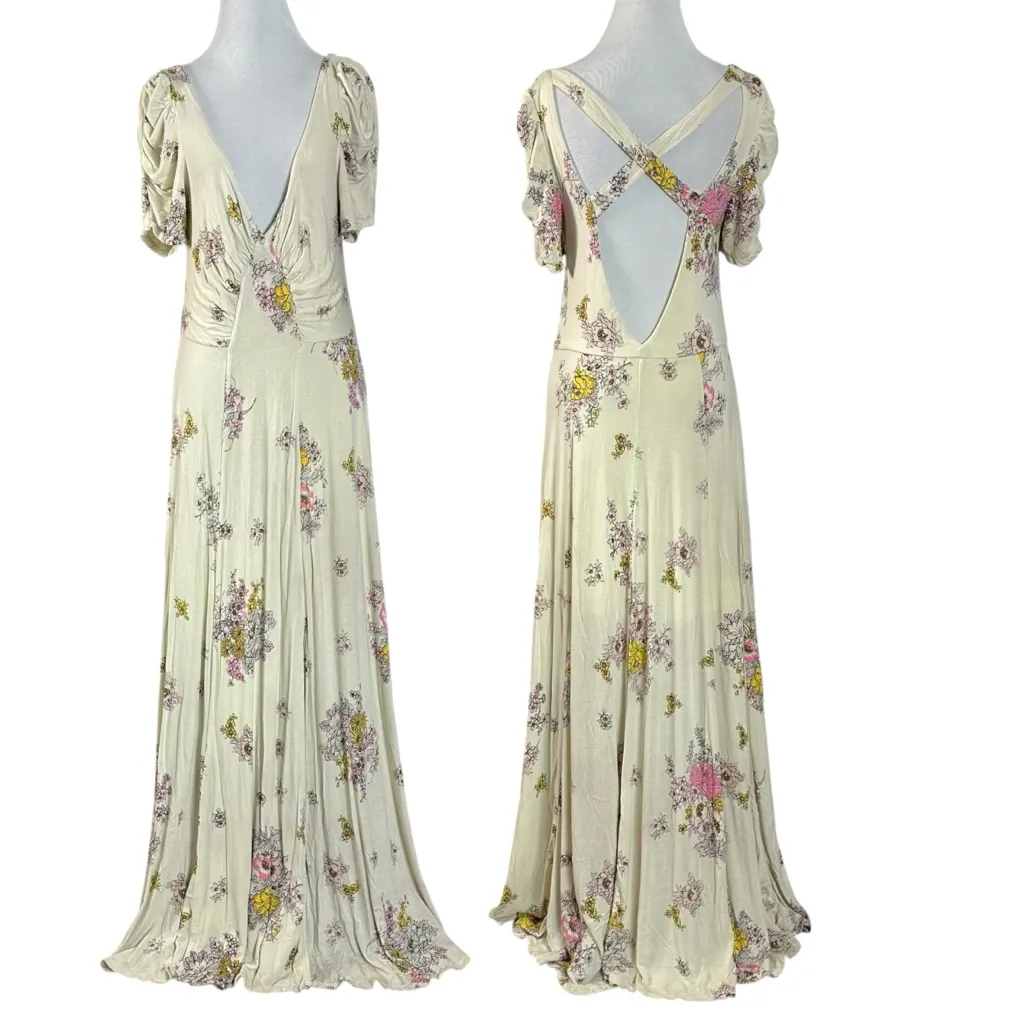 Free People Ethereal Fairy Princess Sweet Moment In Time Knit Maxi Dress Medium - Image 7