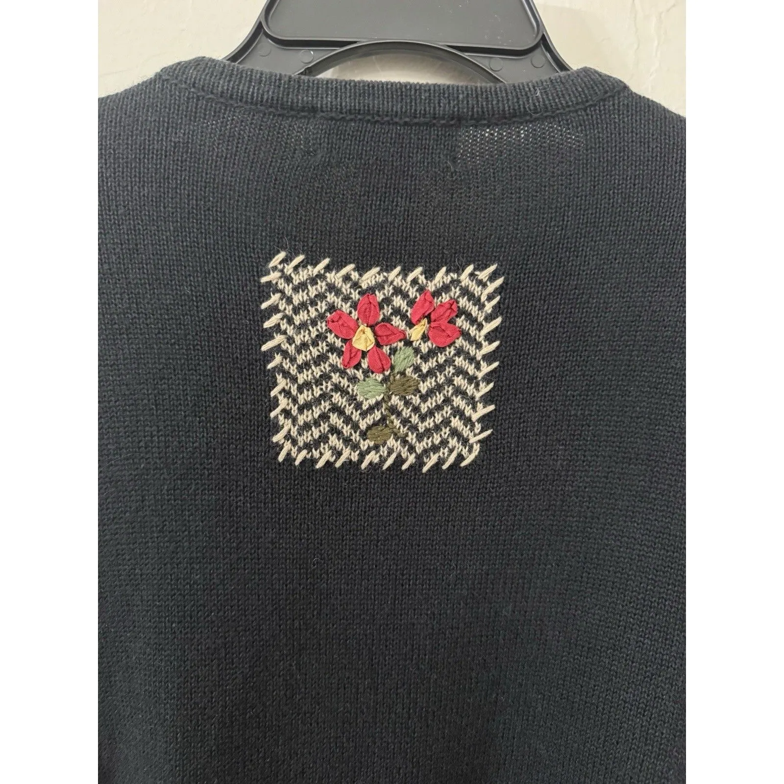 Y2k 90s Shabby Chic Bechamel Women’s M Ramie Blended Embroidered Floral Deadstoc Size M - Image 4