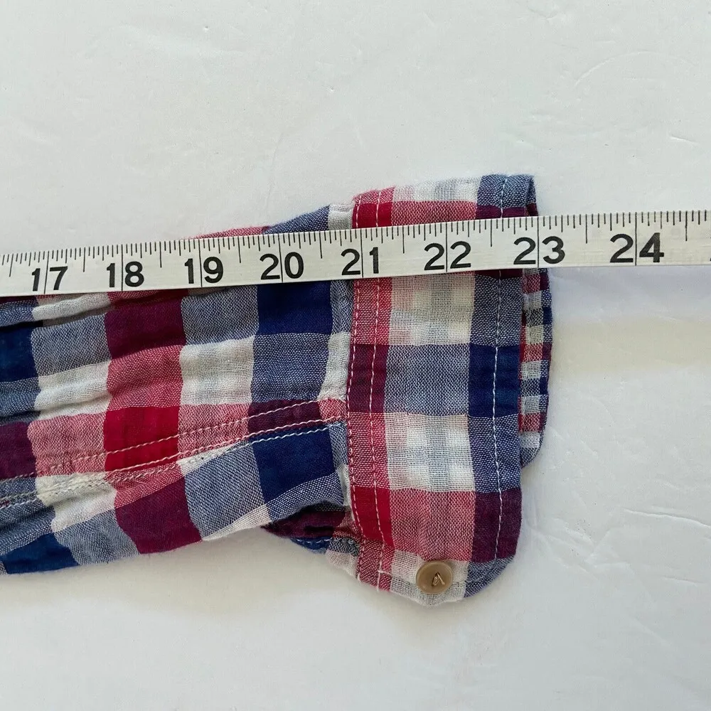 Madewell Button Down Ex-boyfriend Shirt Emmett Checks Plaid Size Small Checkered - Image 9