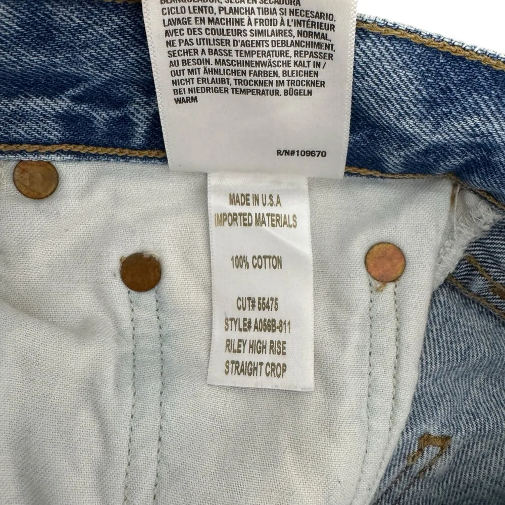 Agolde Riley High Rise Straight Crop in Renewal - Image 9