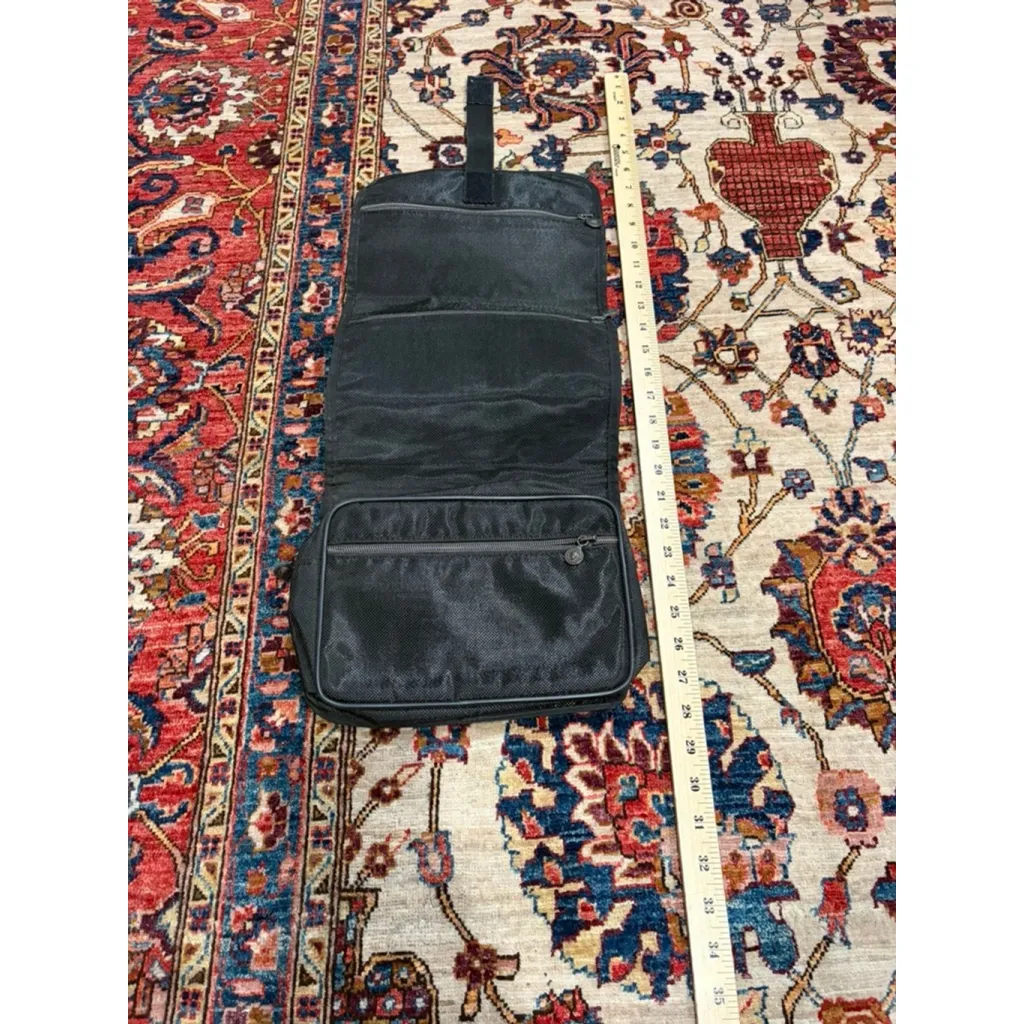 Versace Nylon Travel Organizer Pouch Black Medusa Zip Case Toiletry Bag - Image 7