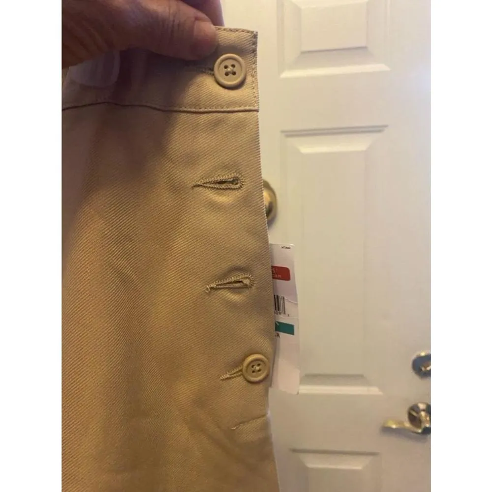 Women's Tommy Hilfiger Khaki A-Line Skirt Size 16 - Image 5