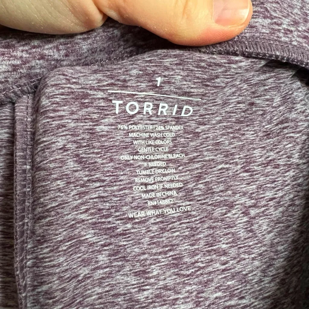 Torrid Brushed Jersey Leggings Full Length Signature Waist Purple 14/16 - Image 9