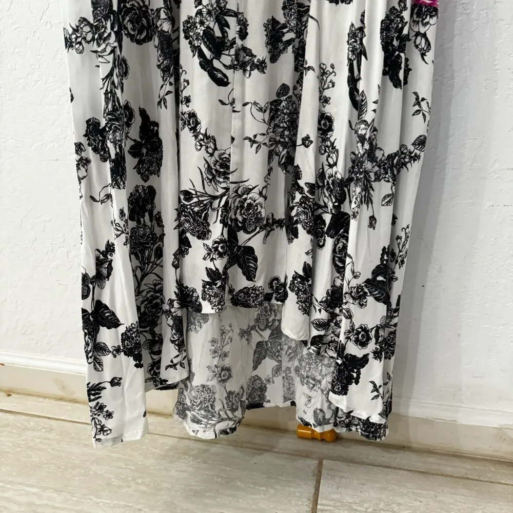 MSK Multi Floral Patchwork Style Maxi Tank Smock Back Dress XL NWT Pink - Image 11