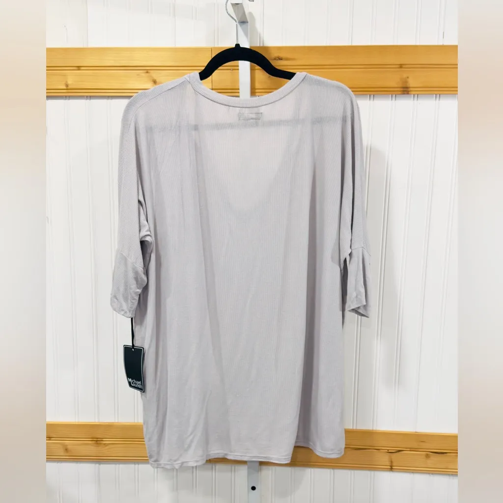 NWT Michael lauren XRevolve moore draped top with cutouts white Size Medium - Image 2